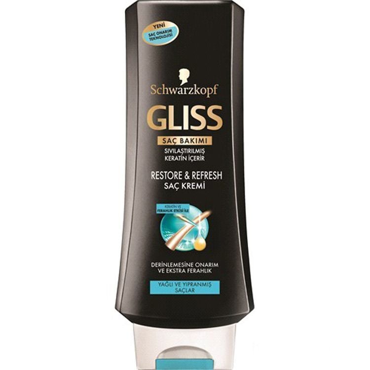 Gliss 200ML Saç Kremi Restore Refresh Yağlı Saçlar İçin