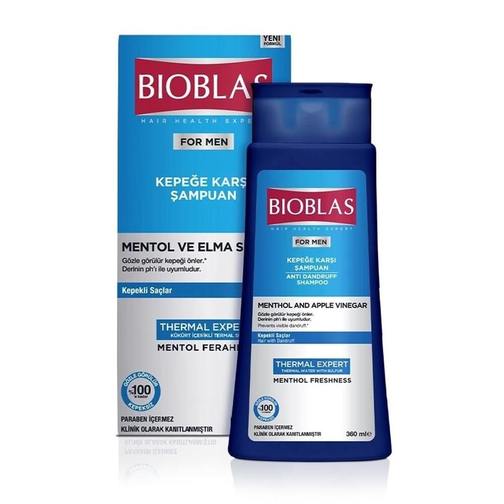 Bıoblas For Men Kepek Ve Saç Dökülmesine Karşı Bitkisel Şampuan 360 Ml Mentol ve B19 Komplex