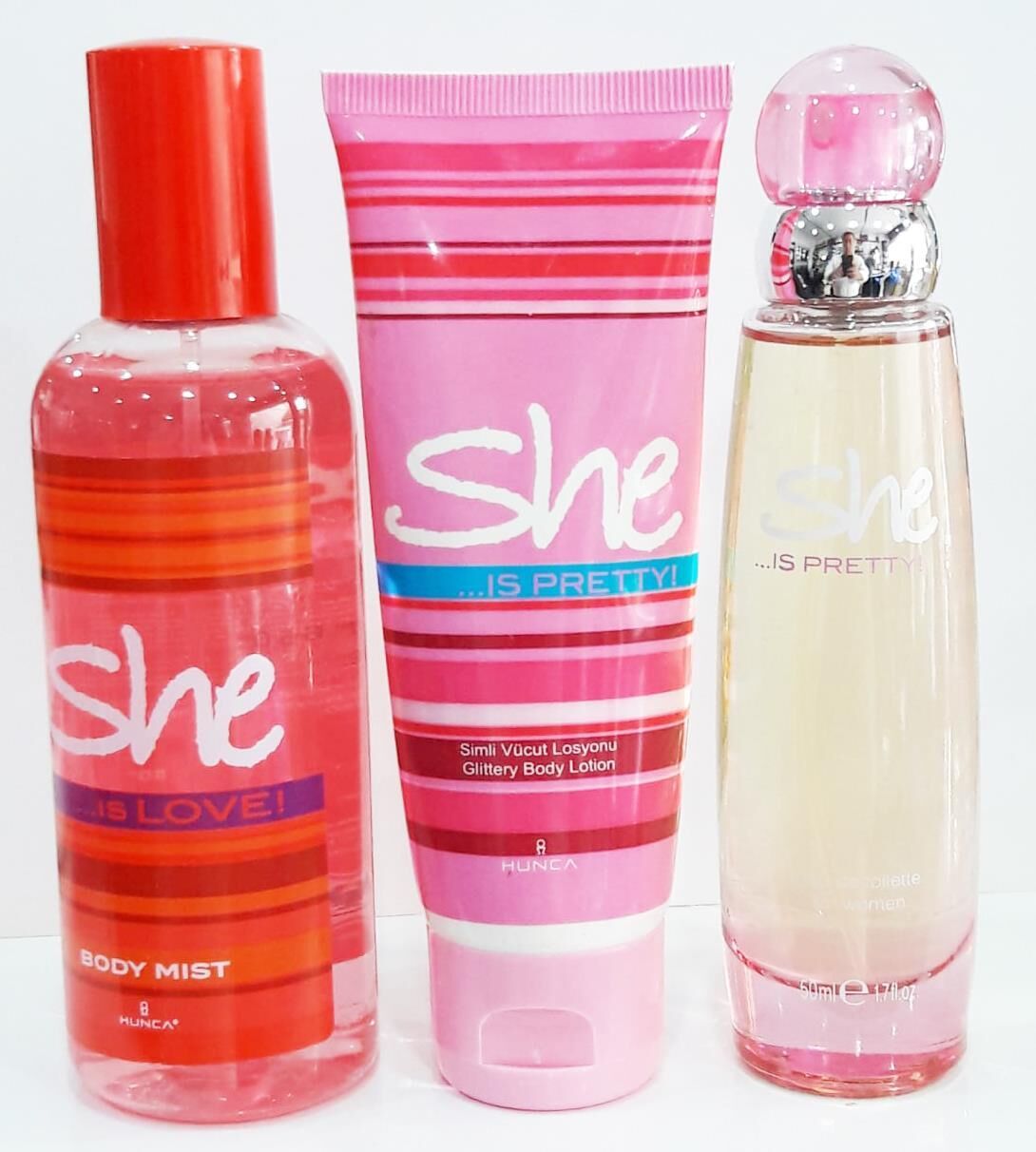 She Pretty 50 ml Edt + Vücut Spreyi 150 ml Body Mist+75 ml Losyon