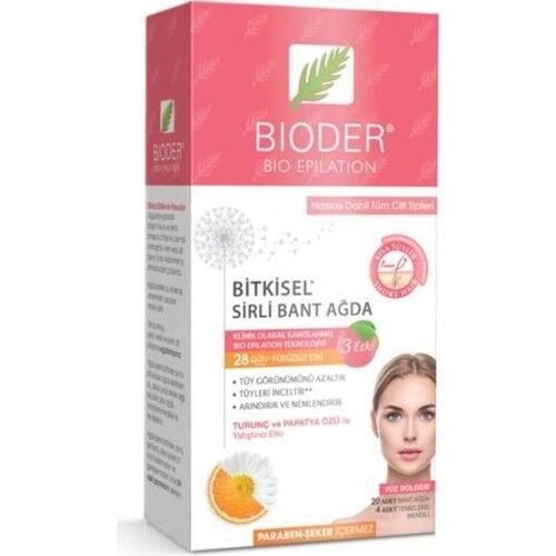 Bioder Bitkisel Sirli Bant Ağda 20 li Yüz Bölgesi İçin