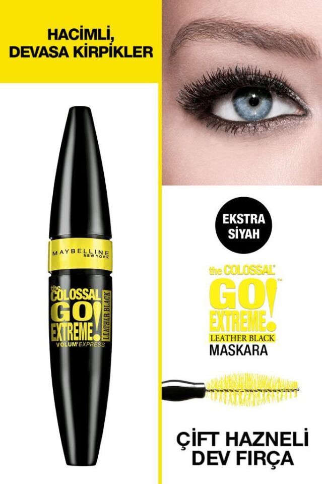 Maybelline Maskara The Colossal Go Extreme Leather Black
