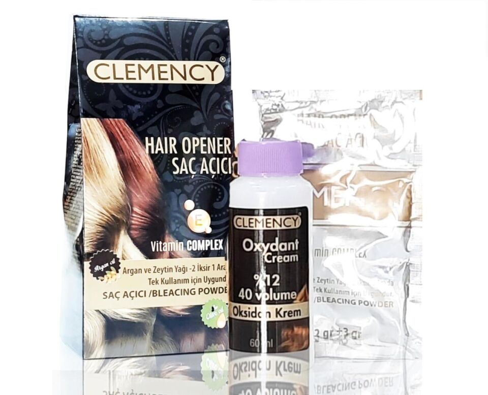 Clemency Argan Ve Zeytin Yağlı 2 İksir Bir Arada Saç Açıcı Toz + Suyu