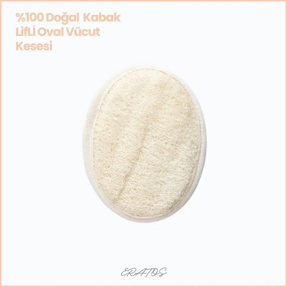 Eratos Kabak Lifli Oval Vücut Kesesi Doğal Banyo Lifi