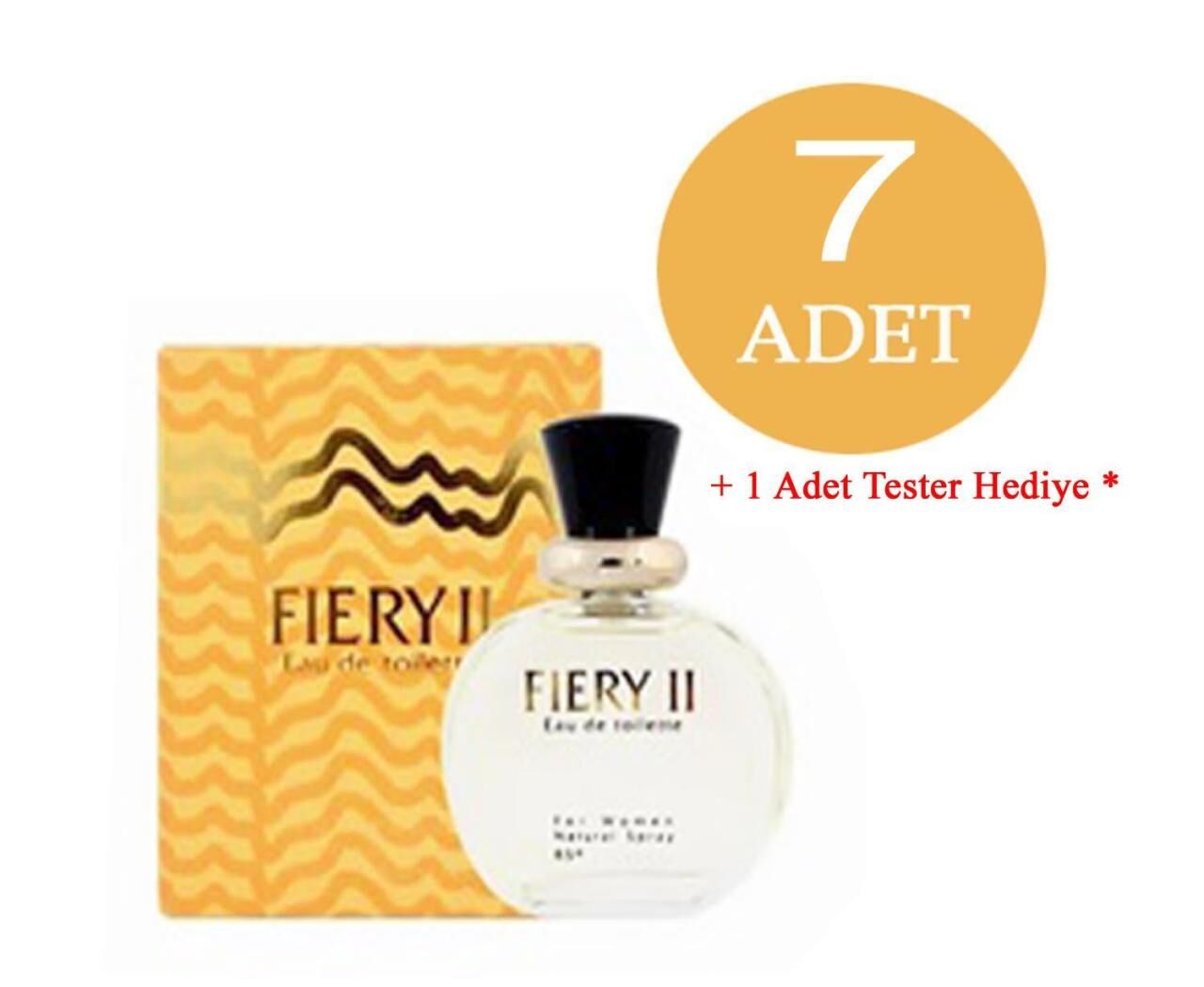 7 Adet X Akat Fiery 2 Edt Woman 100ML Bayan Parfümü - Fiery II + 1Tester