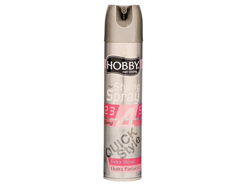 Hobby Saç Spreyi 250 ml Keratin Ekstra Güçlü Parlak 5 Glossy Shine
