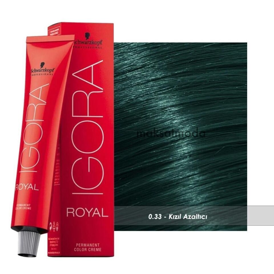 İgora Royal 0.33 Kızıl Azaltıcı Tüp Saç Boyası + Oksidan Sıvı
