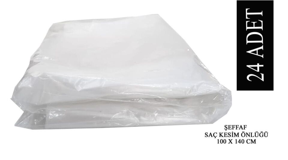 Berber Penuarı Tek Kullanımlık Şeffaf 24 lü Saç Kesim Önlüğü Kullan At