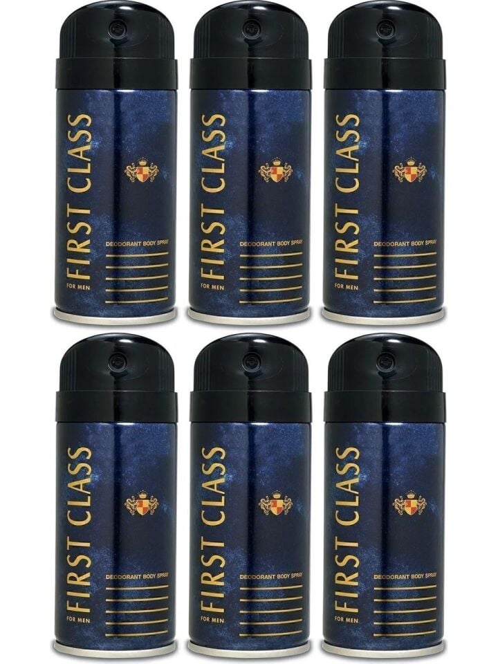 6 Adet X First Class Deodorant Spray 150 Ml