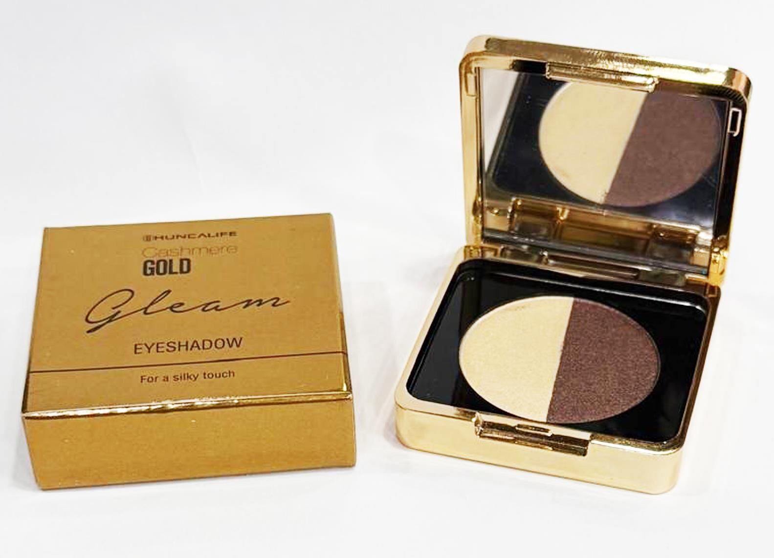 HuncaLife İkili Göz Farı 01 Cashmere Gold Gleam 80896 Sedefli Krem - Sedefli Kahve