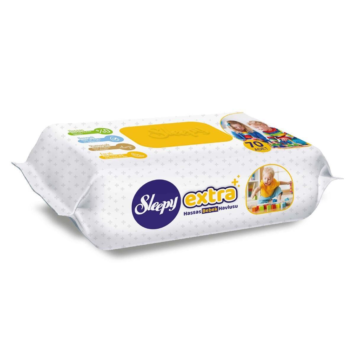 Sleepy Extra Hassas Islak Havlu 70 Li Kapaklı