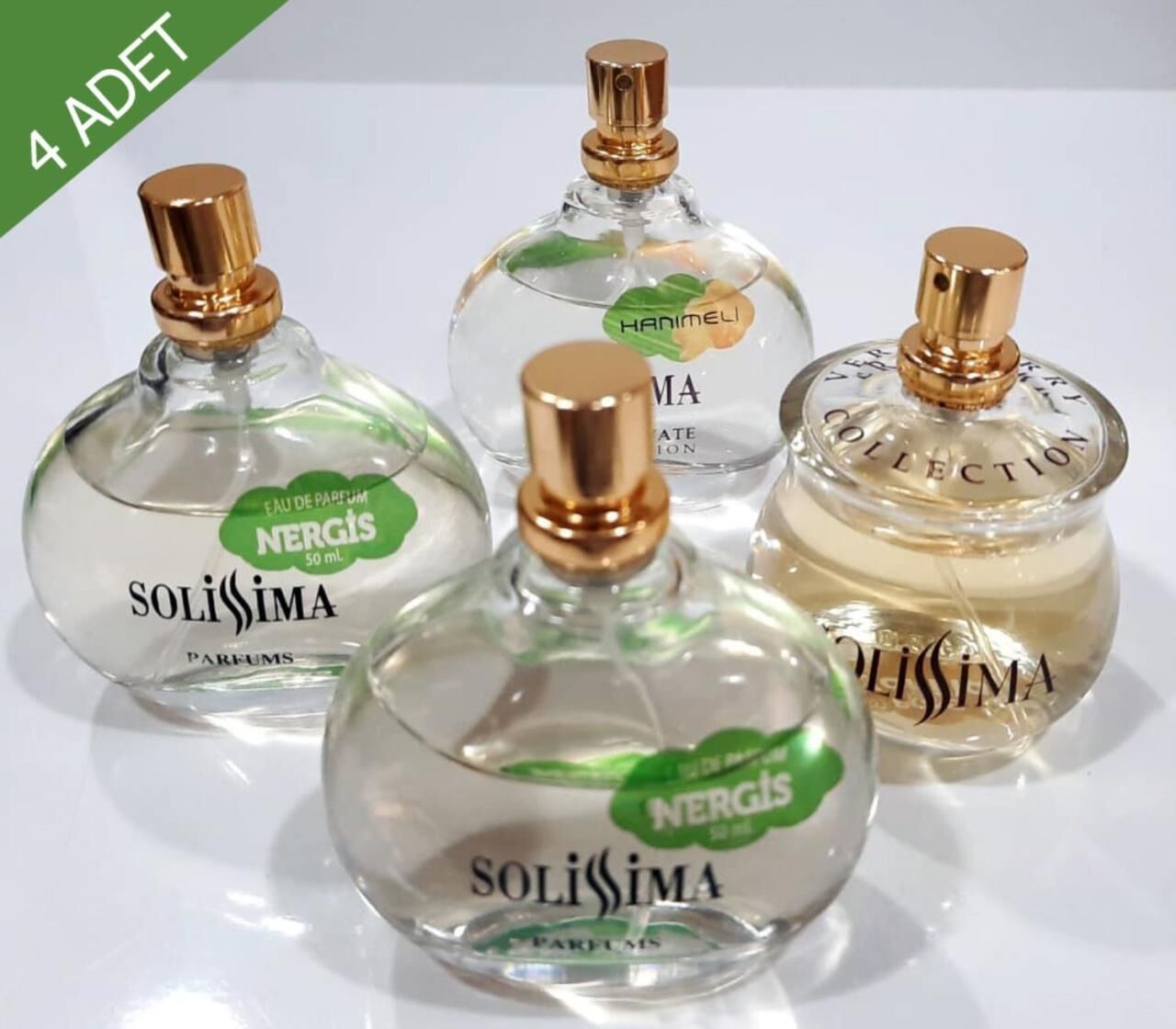 outlet 4 Adet Solissima Nergis+Nergis+Hanımeli+Vanilya kutusuz