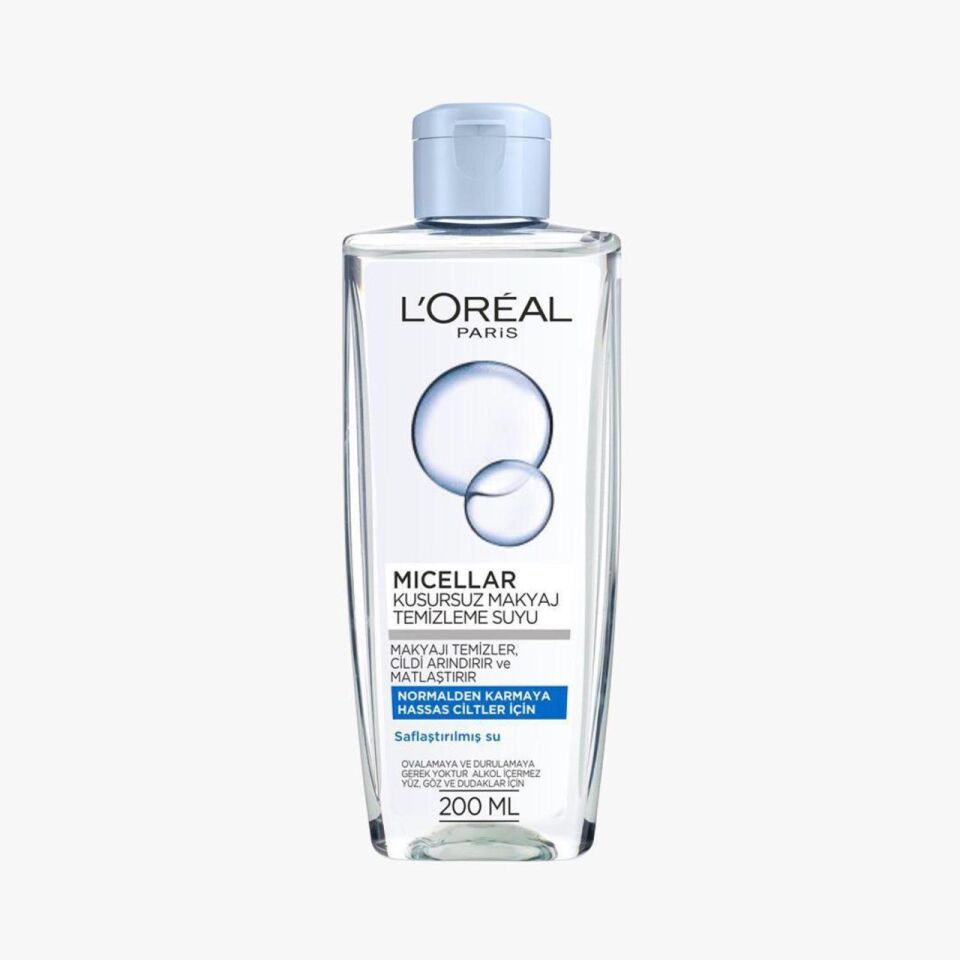 Loreal Micellar Makyaj Temizleme Suyu 200ml Kusursuz Normalden Karmaya Hassas Ciltler için