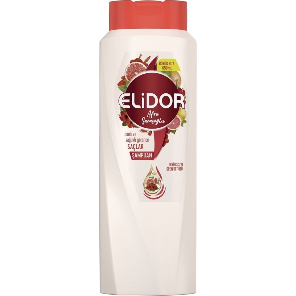 Elidor Saç Bakım Şampuanı Canlı ve Sağlıklı Görünen Saçlar By Afra Saraçoğlu 650 ML