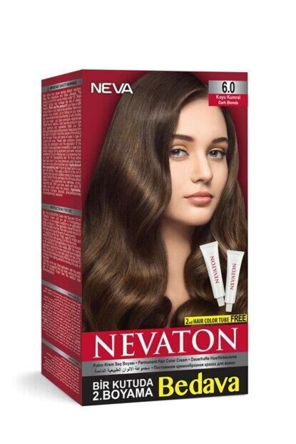 Nevaton 6.0 Koyu Kumral Saç Boyası Seti 1 Kutuda 2 Boyama