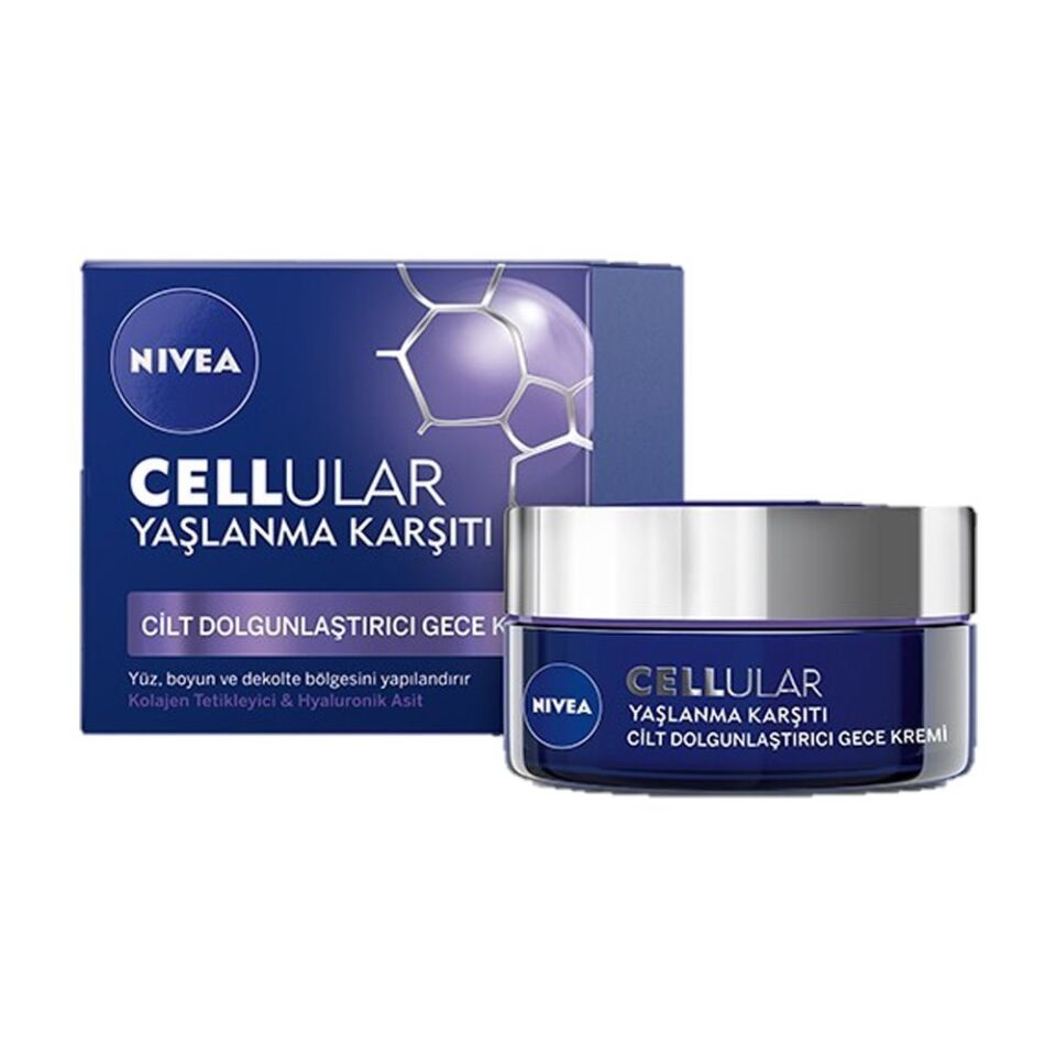 Nivea Cellular Yaşlanma Karşıtı Cilt Dolgunlaştırıcı Gece Kremi Spf 15 50 ml