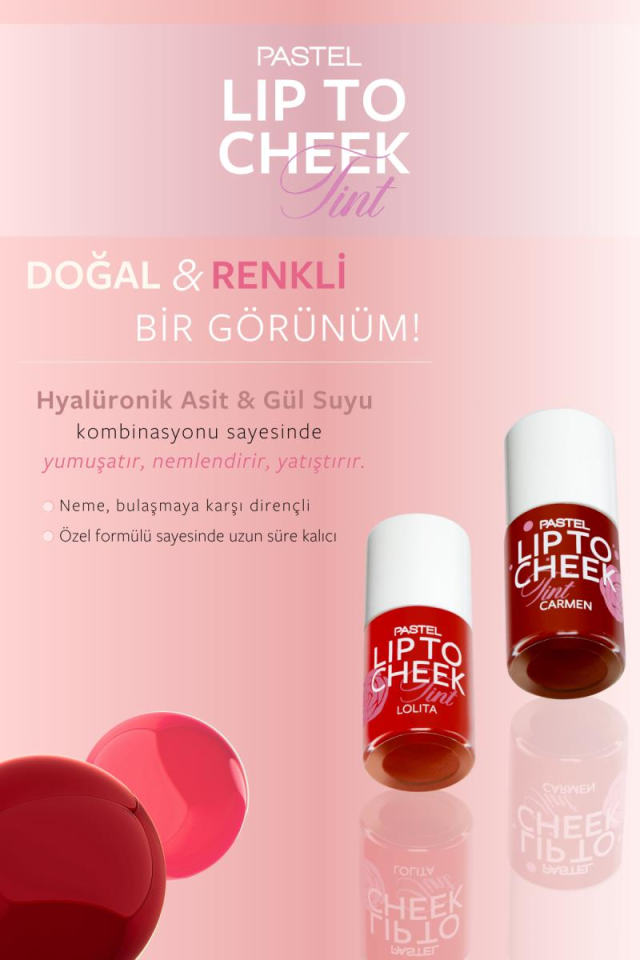 Pastel Lip To Cheek Tint Carmen Dudak ve Yanak Renklendirici Yağ