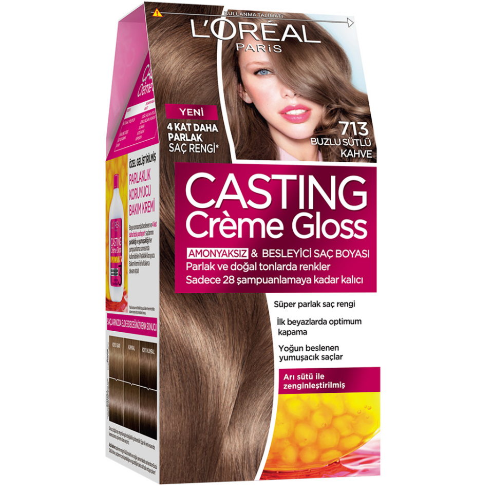 Loreal Casting Creme Gloss Saç Boyası 713 Buzlu Sütlü Kahve