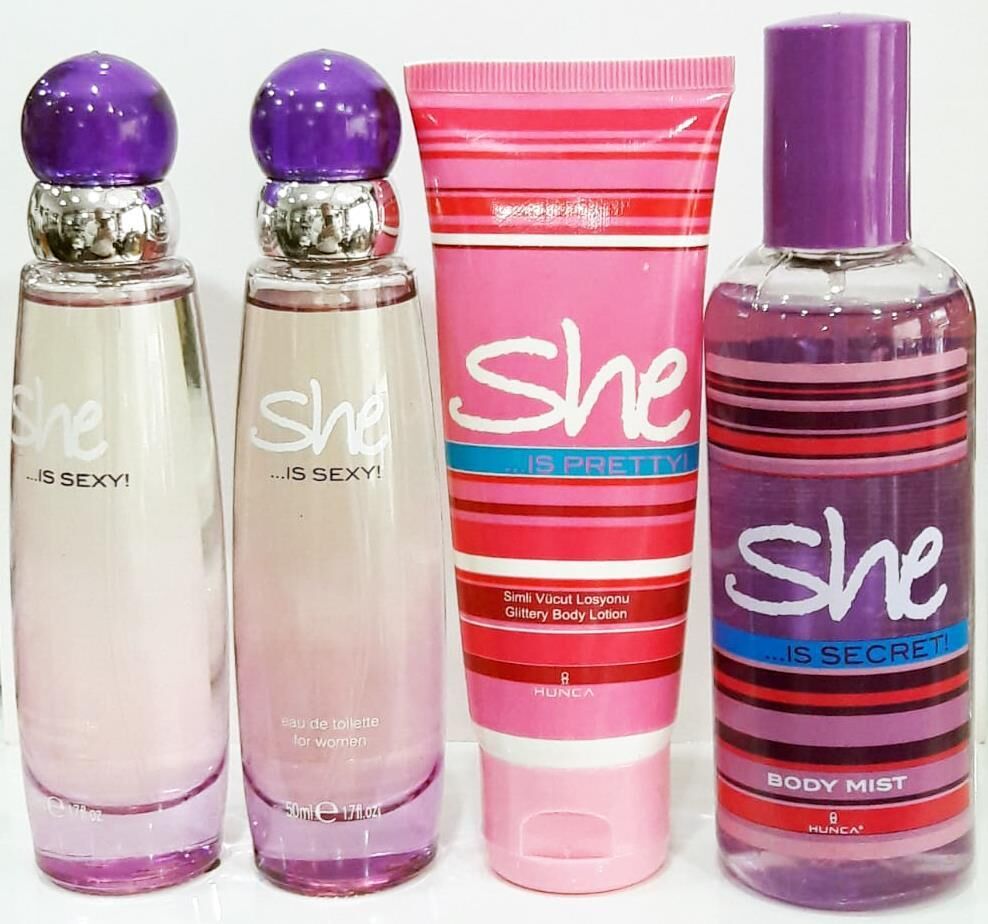 She Sexy 2x 50 ml Edt + Vücut Spreyi 150 ml Body Mist+75 ml Losyon