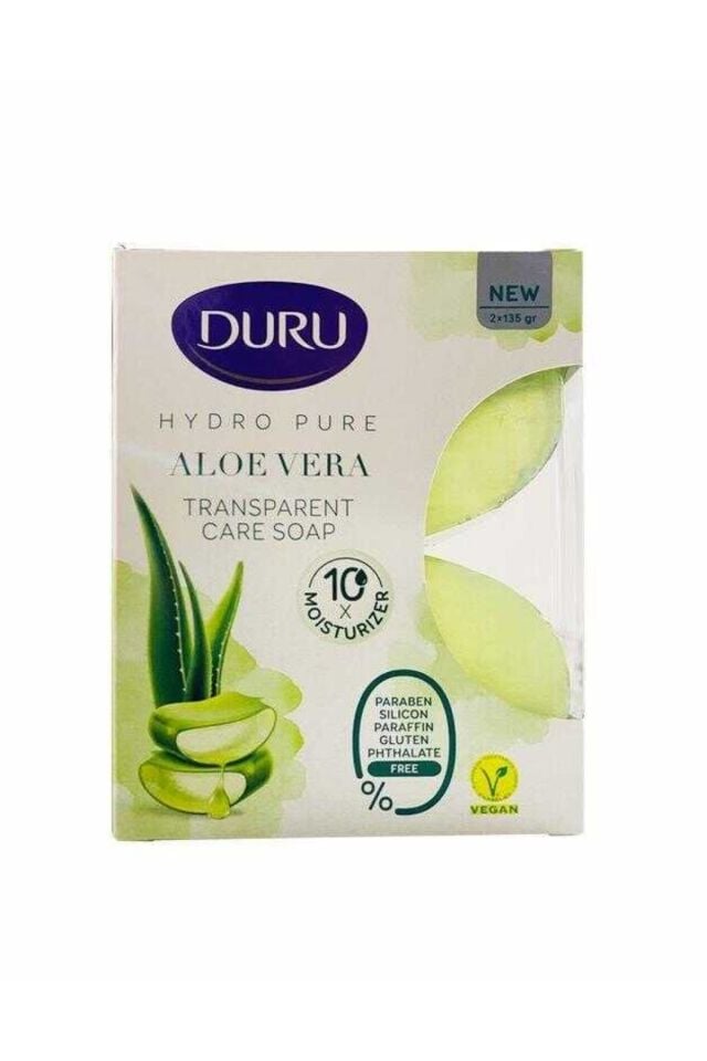 Duru Hydro Pure Aloe Vera Şeffaf Cilt Bakım Sabunu 2x135g