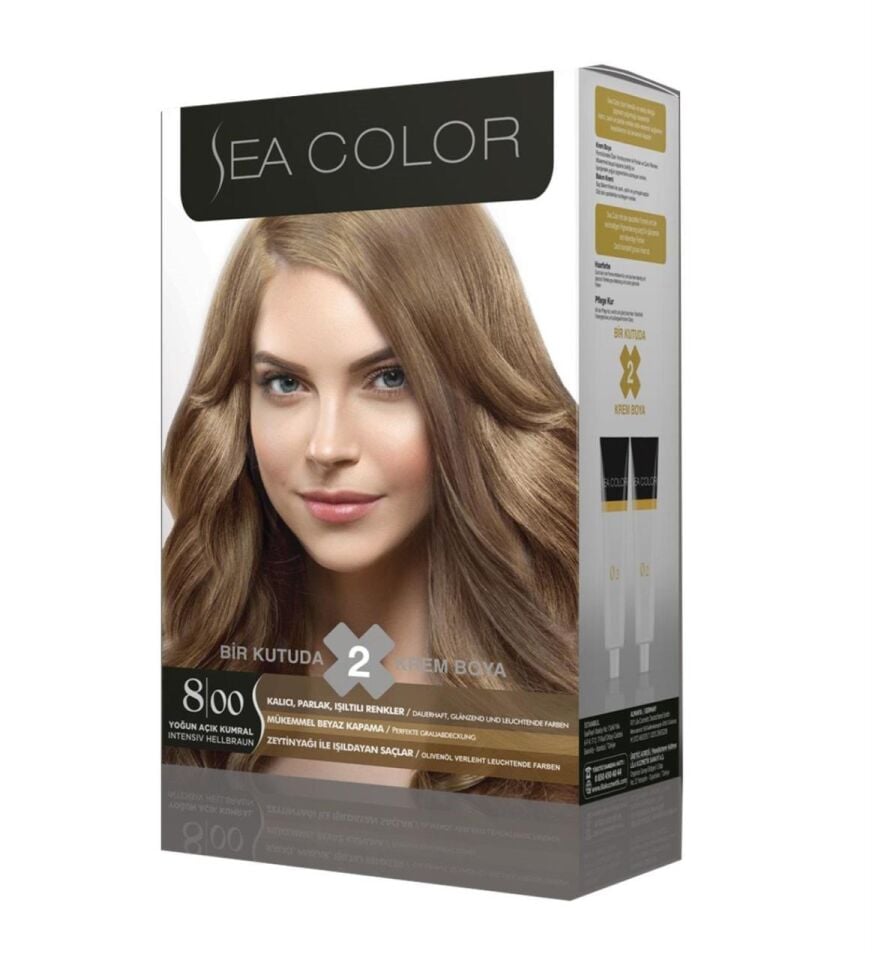 Sea Color Saç Boyası 8.00 Yoğun Açık Kumral