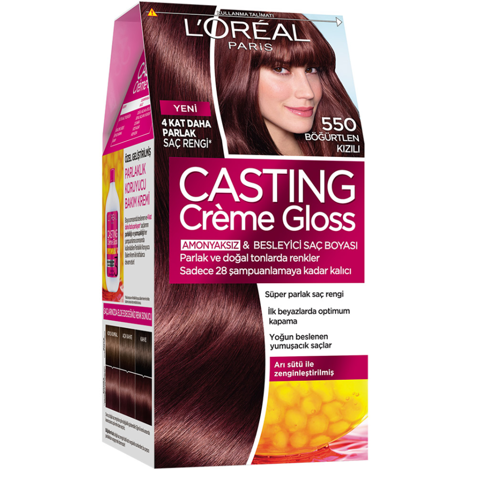Loreal Casting Creme Gloss Saç Boyası 550 Böğürtlen Kızılı