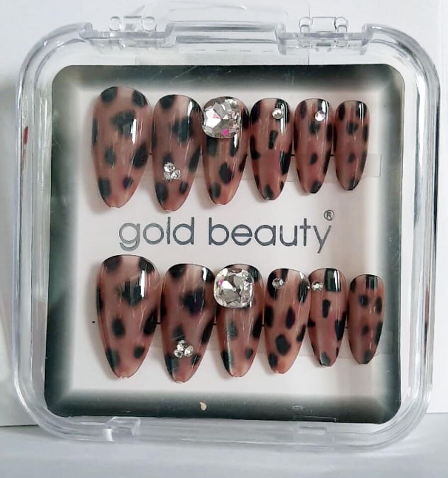 Gold Beauty Kedi Gözü Takma Tırnak 12 li EP-1527 - 9 Leopar