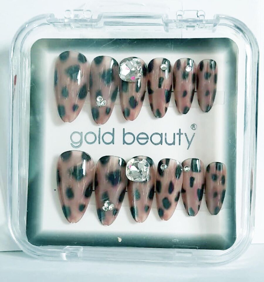 Gold Beauty Kedi Gözü Takma Tırnak 12 li EP-1527 - 9 Leopar
