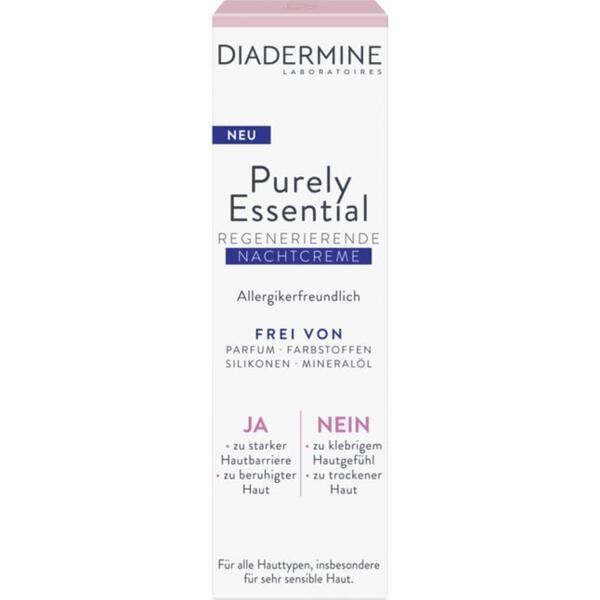 Diadermine Purely Essentual Regenetive Night Cream 40 ml Yenileyici Gece Kremi