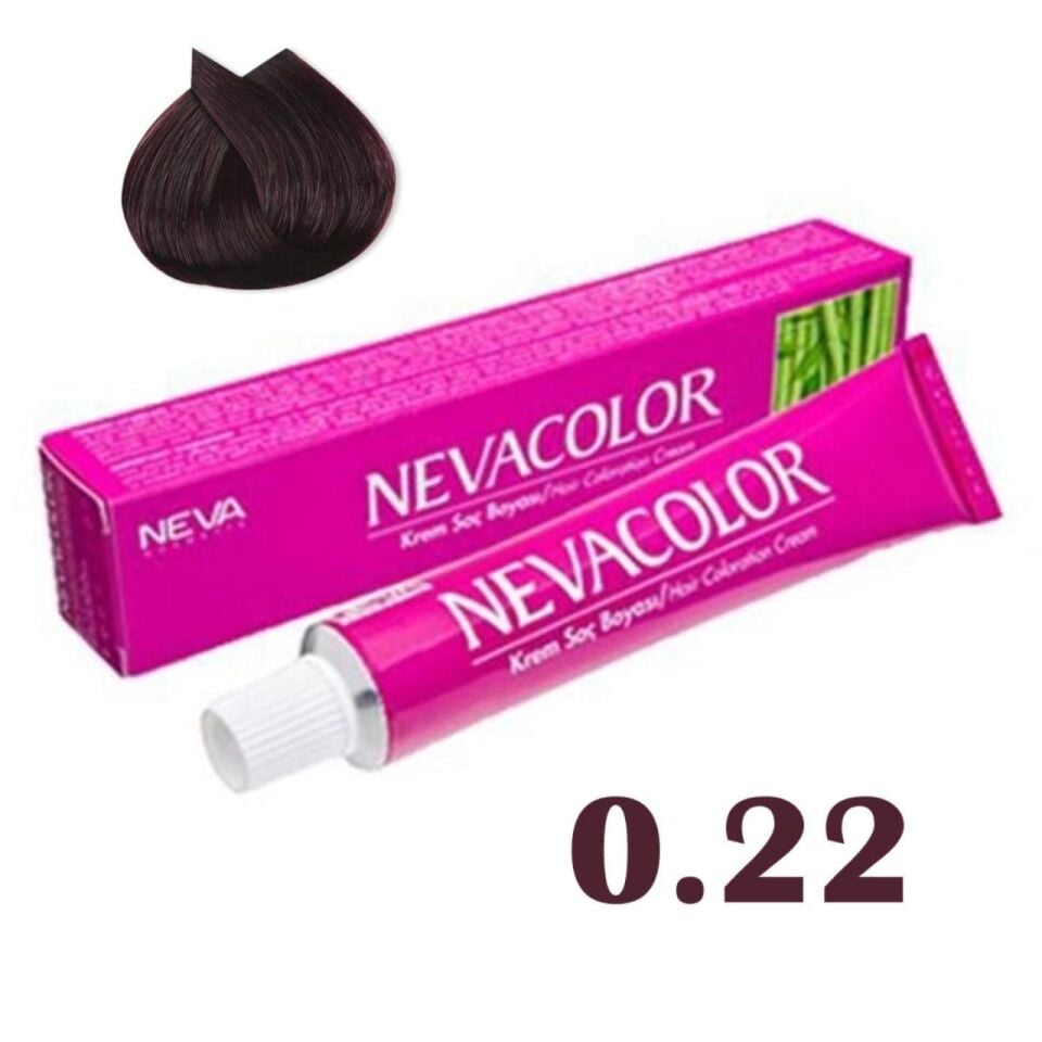 Neva Color Tüp Saç Boyası 0.22 Yoğun Mor 50 Gr + Oksidan Sıvısı 50 Ml