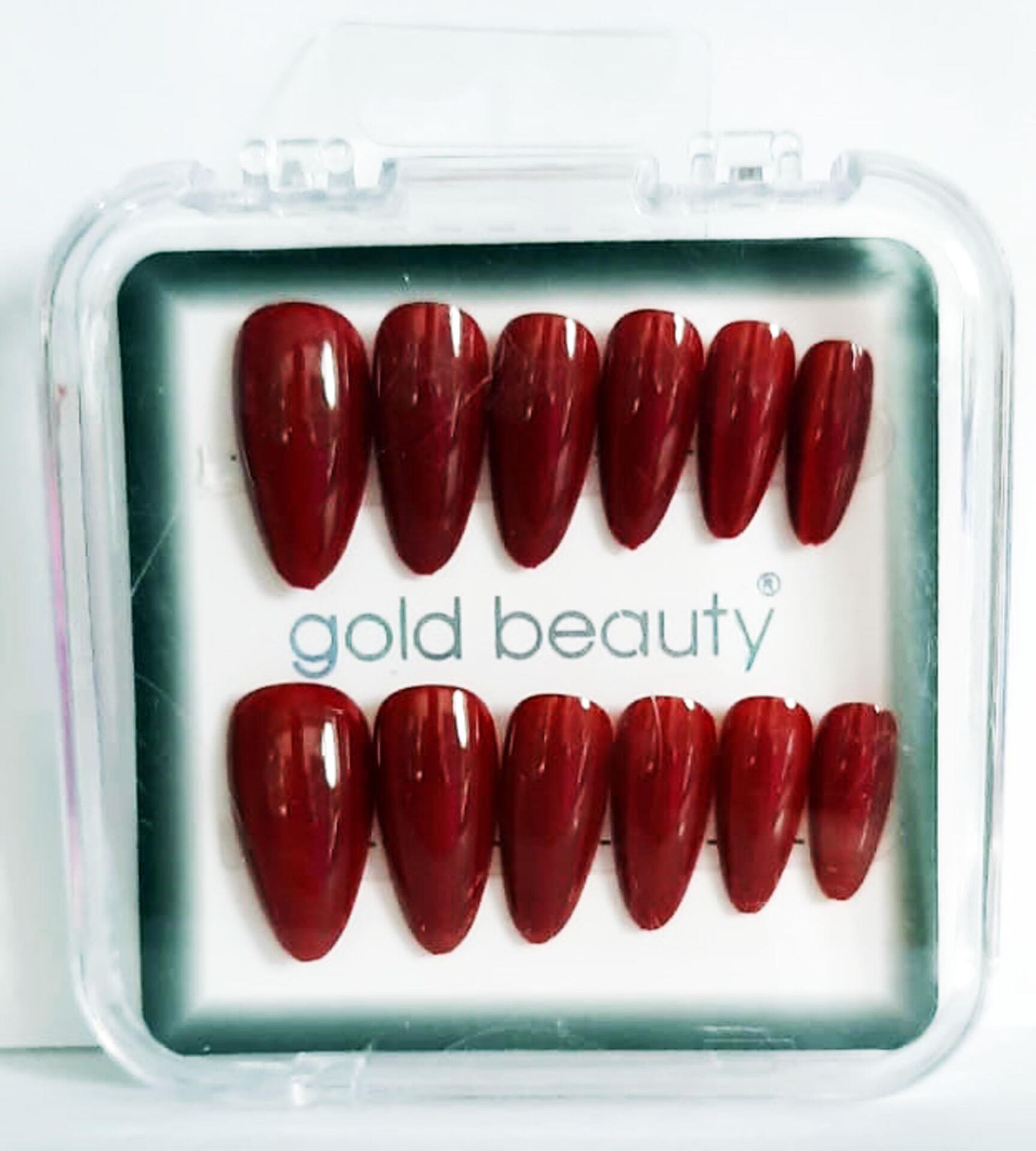 Gold Beauty Kedi Gözü Takma Tırnak 12 li EP-1527 - 1 Kırmızı