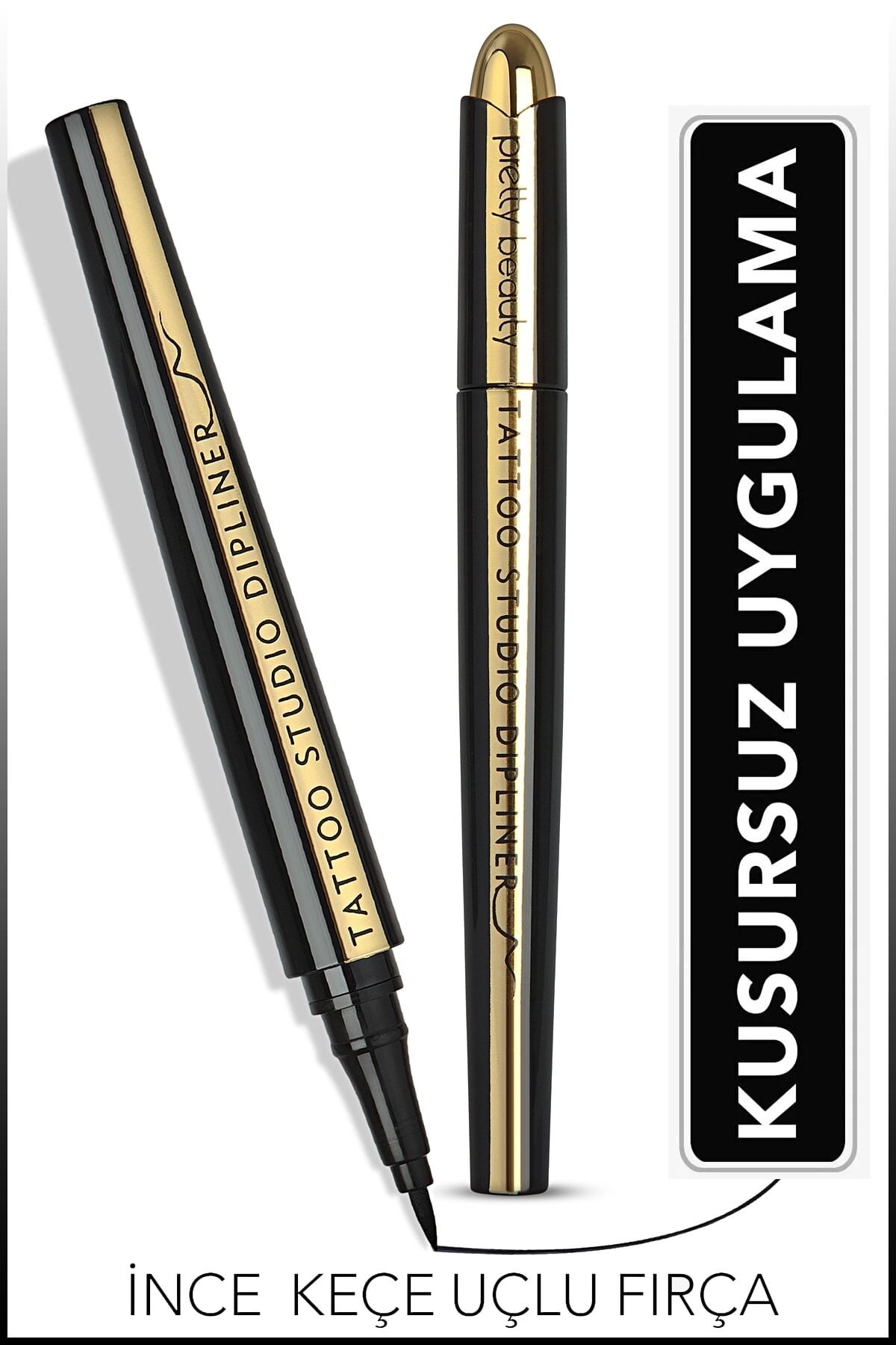 Pretty Siyah İnce Uçlu Kalem Eyeliner Keçe Dipliner
