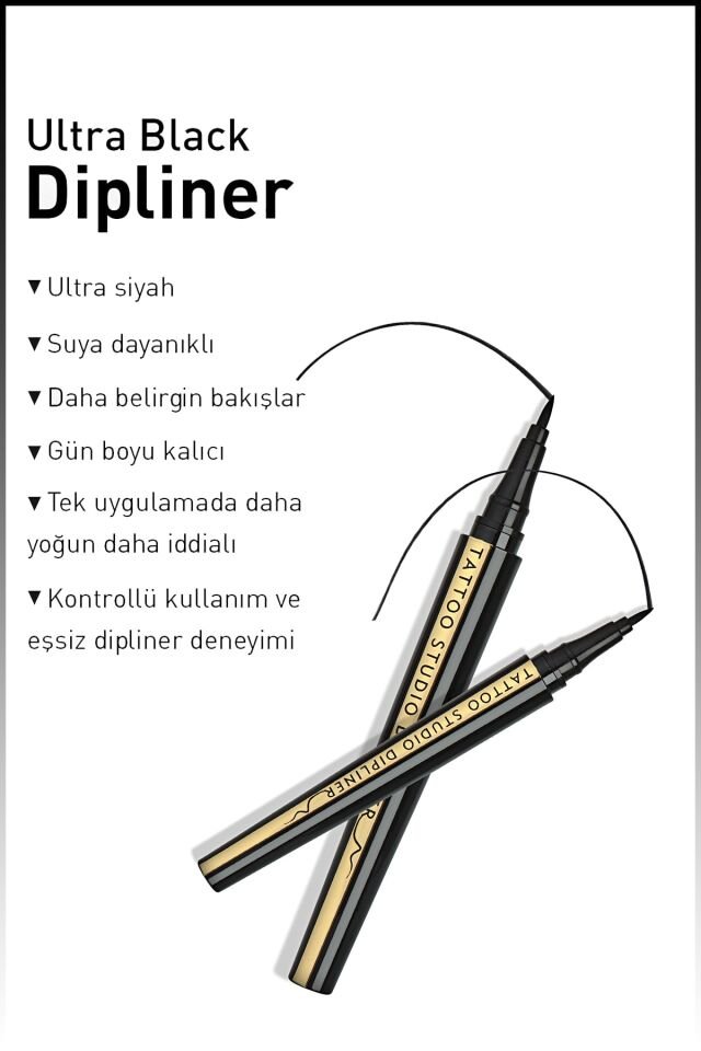 Pretty Siyah İnce Uçlu Kalem Eyeliner Keçe Dipliner