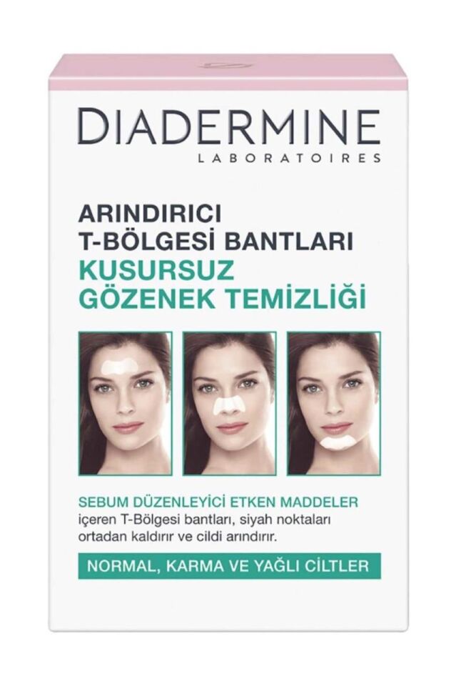 Diadermine Arındırıcı T Bölgesi Bantları 6 Adet Burun Bandı