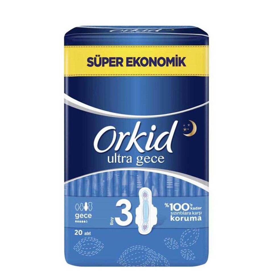 Orkid Ultra Ekonomik Paket Gece 20 Adet