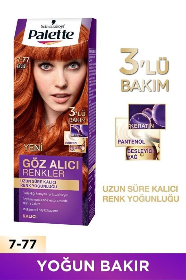 Palette 7.77 Yoğun Bakır ICC Kalıcı Krem Boya