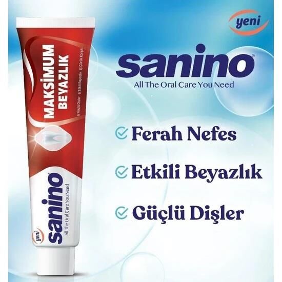 Sanino Diş Macunu Maximum Beyazlık 75 Ml Pure White