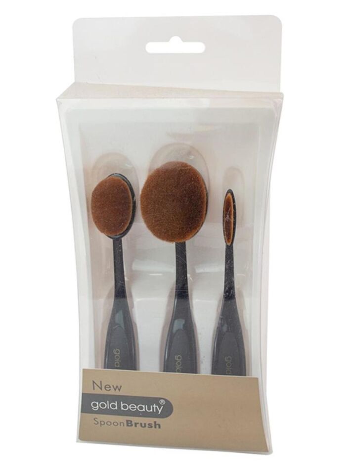 Gold Beauty 3 lü Kaşık Fırça Seti  EP 913