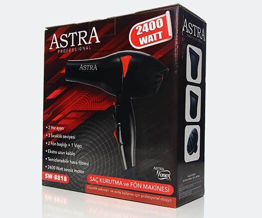 Astra Sw 8818 2400 Watt Turbo Profesional Fön Makinesi