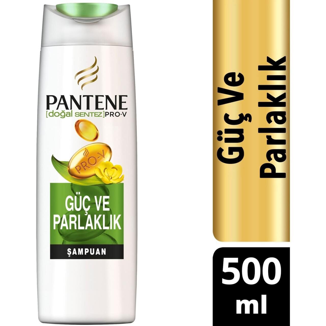 Pantene Şampuan Güç ve Parlaklık 500 ml Doğal Sentez