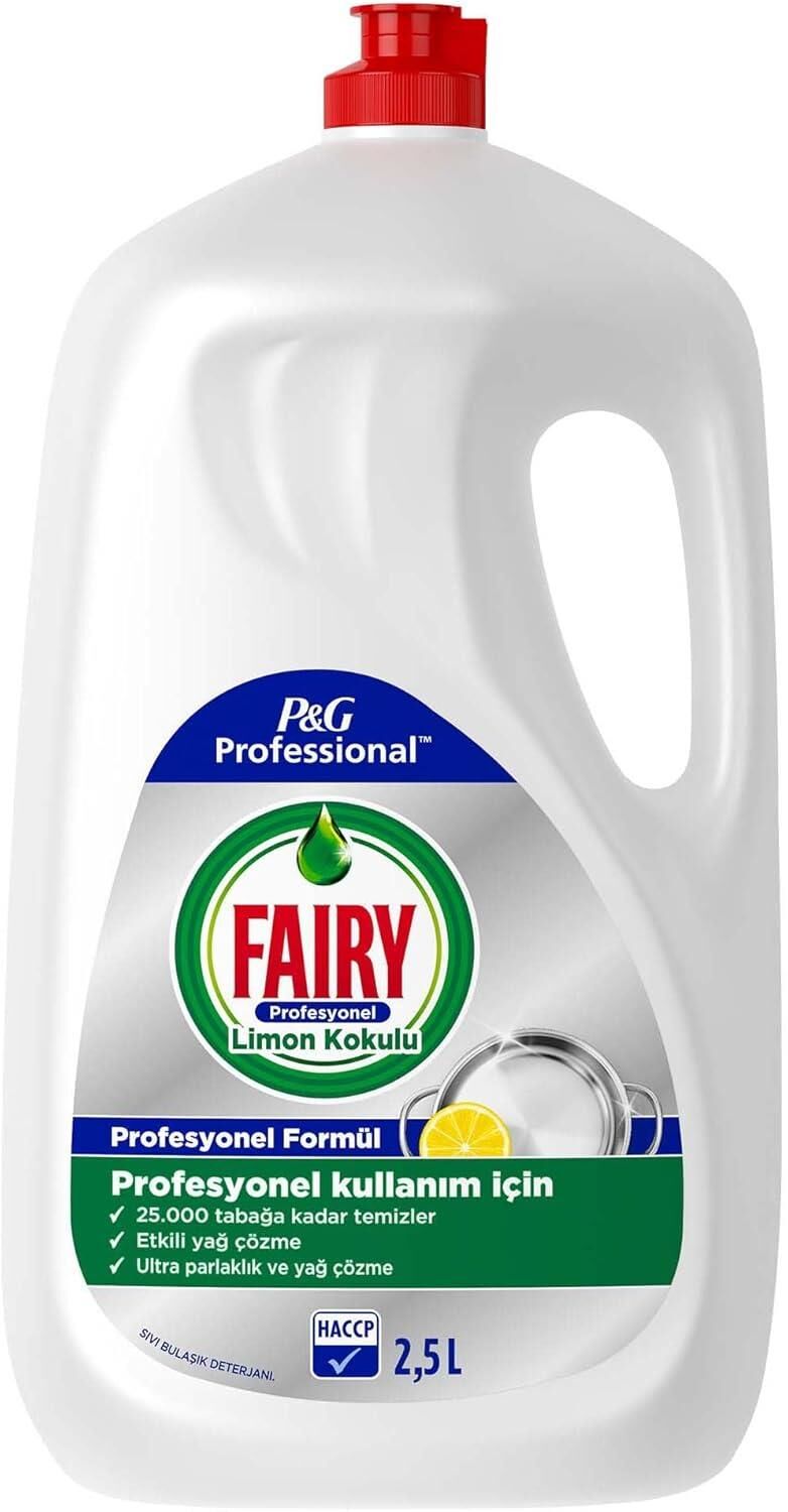 Fairy Bulaşık Deterjanı 2500 Ml Limon Profesyonel Elde Yıkama