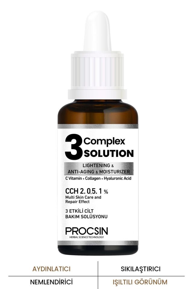PROCSIN Aydınlatıcı + Sıkılaştırıcı + Nemlendirici 3 Complex Solution 20 ML