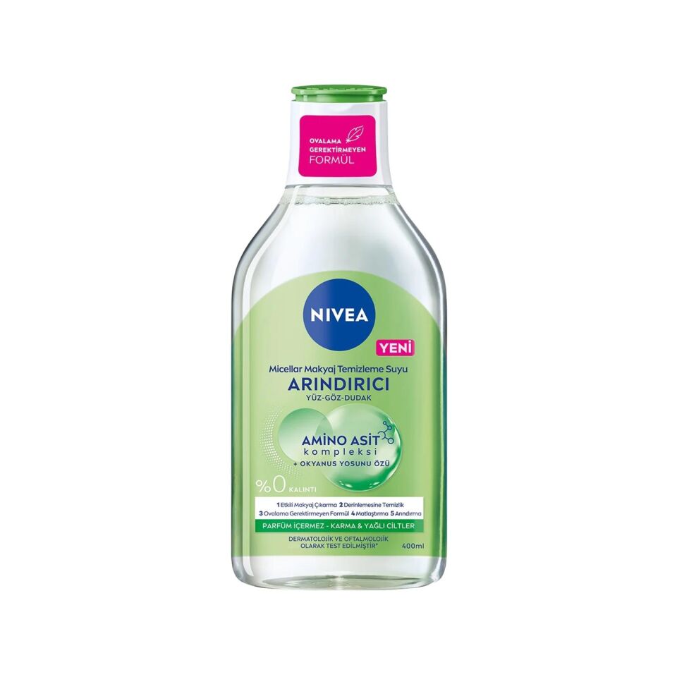 Nivea Micellar Makyaj Temizleme Suyu Arındırıcı 400 ml Yüz Göz ve Dudak için