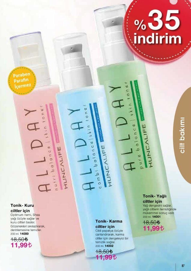 Hunca All Day Yüz Temizleme Toniği 200 ml Kuru Ciltler