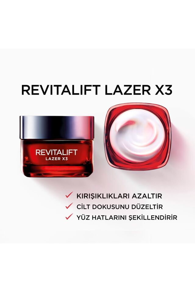 Loreal Revitalift Lazer X3 Gündüz Kremi 15 ml Yoğun Yaşlanma Karşıtı Bakım