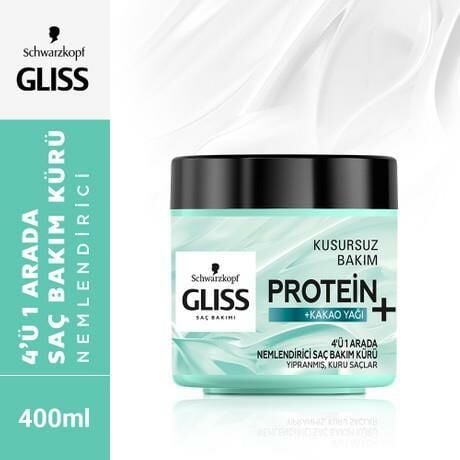 Gliss 4 Ü 1 Arada Saç Bakım Kürü Nemlendirici Protein + Kakao 400 Ml