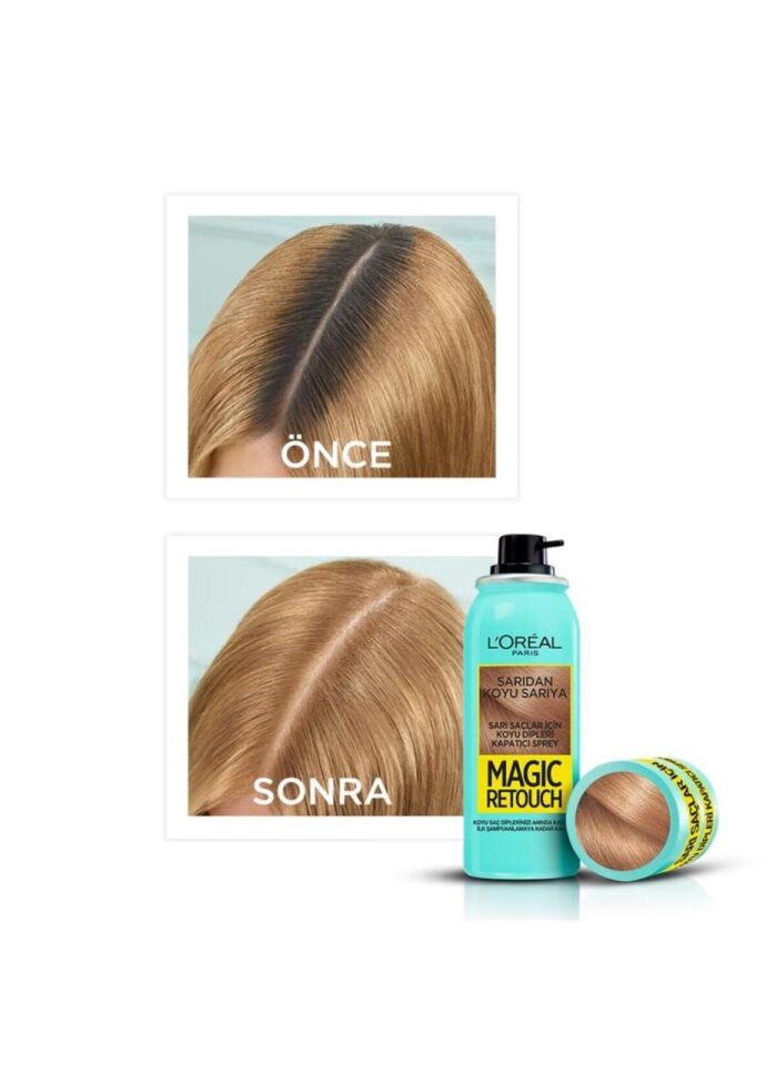 LOREAL Magic Retouch Sarıdan Koyu Sarıya Sprey Saç Dip Boyası