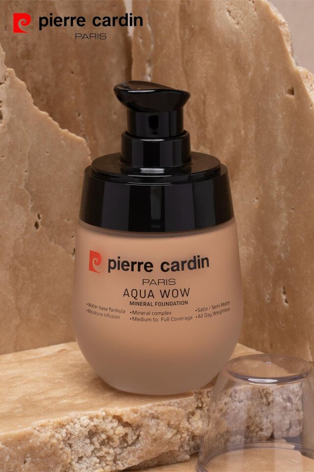 12215 Pierre Cardin Aqua Wow Mineralli Su Bazlı Fondöten Light 304 Neutral Skin With Neutral