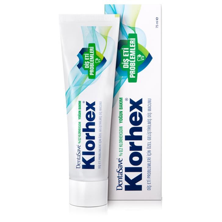 DentaSave Klorheksidin Diş Macunu 75ml Diş Eti Problemleri %0.02 Klorheksidin Yoğun Bakım