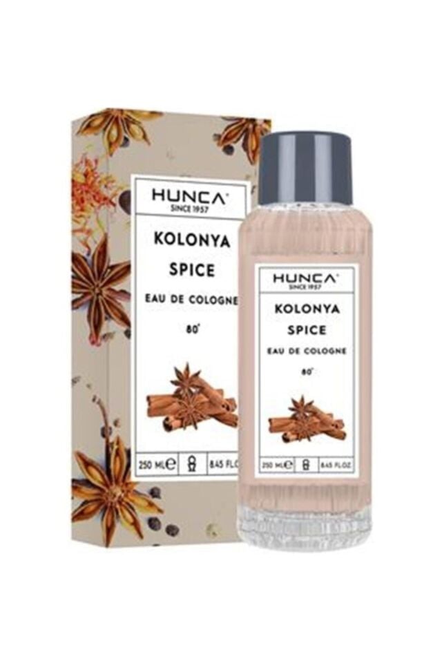 Hunca Kolonya Spice 250 Ml Cam Şişe 80 Derece