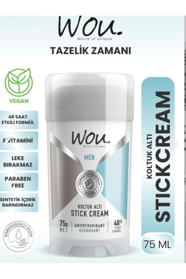 Wou Stick 75 Gr Men Erkekler İçin Koltuk Altı Krem